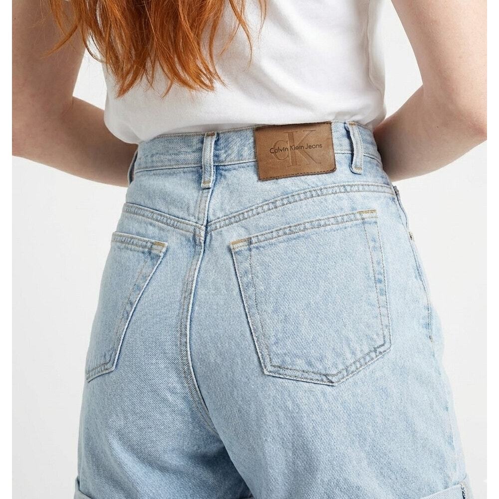 Vintage CK Calvin Klein Cuffed Mom 90’s Shorts Medium Wash Y2K Size 16 32 - Picture 3 of 7